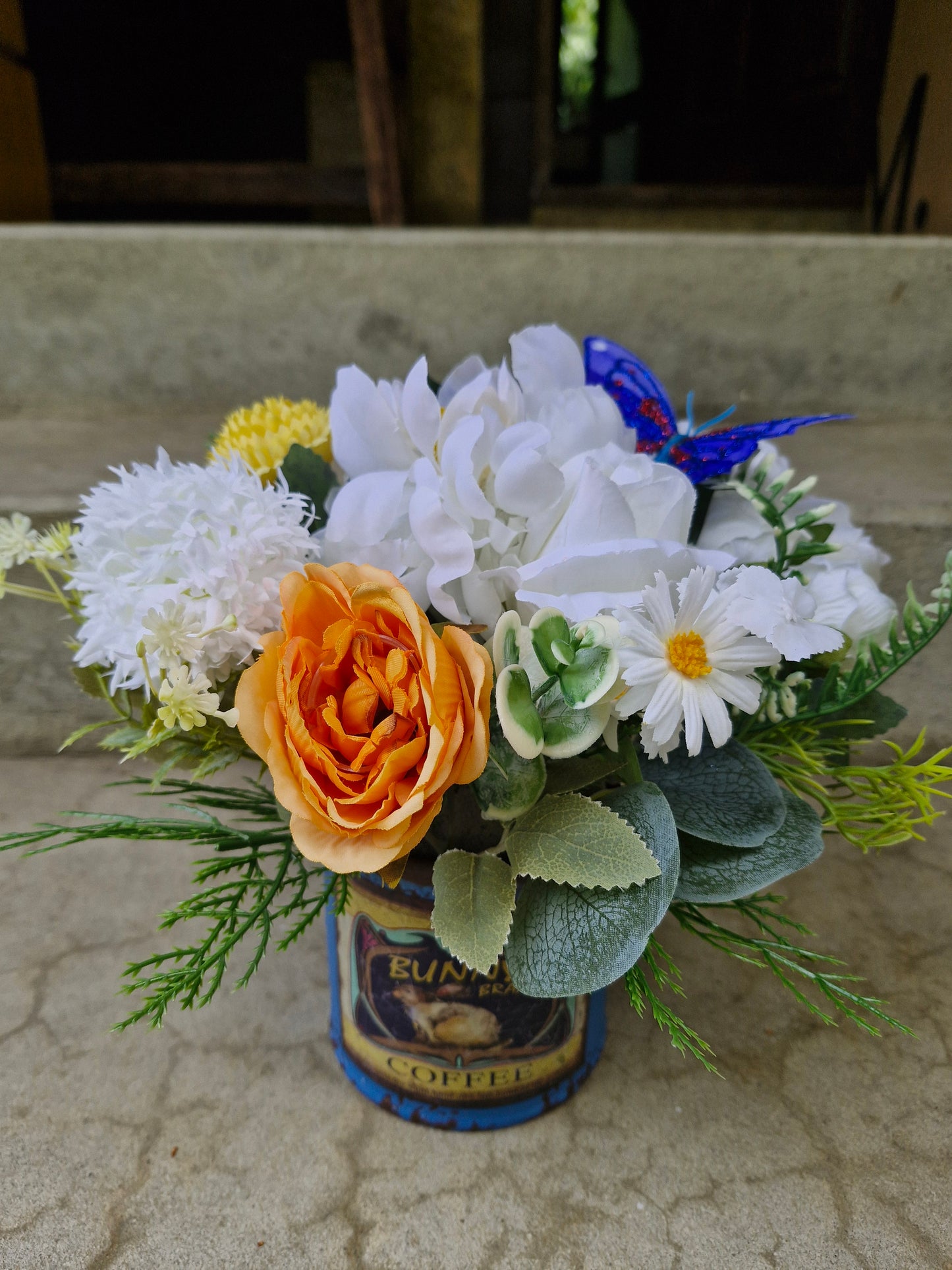 Blue Bunny Graveside Pot